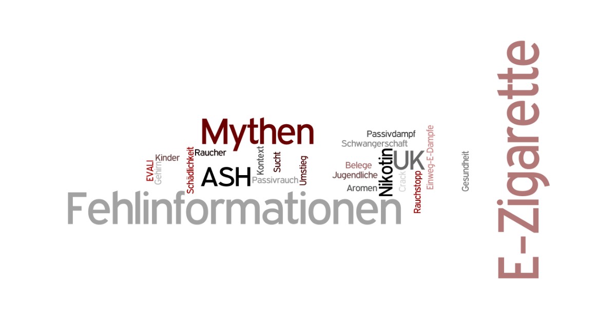 UK] ASH UK - Auseinandersetzung mit gängigen Fehlinformationen über das  Dampfen - DampfFreiheit